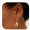 Ohrringe 925 Silber Tropfen für Damen, Gold Ohrringe Vergoldet Wassertropfen Hängend mit Anhänger Goldene Damenohrringe 1 Paar Hypoallergene Personalisierte Geschenke für Frauen