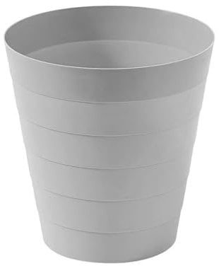 Sinoba Papierkorb 6105 Mülleimer Abfalleimer Papiereimer Kunststoff ideal für Kinderzimmer Büro Küche Höhe 25 cm 9L (Grau)