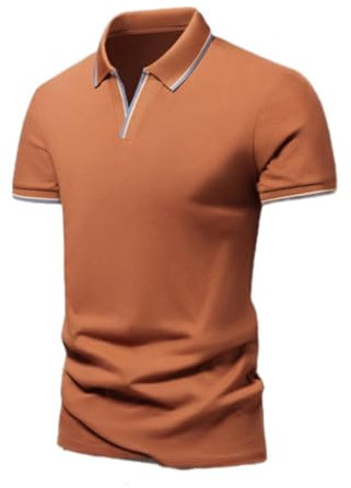 T-Shirt Herren Sommer Jugend All-Match Komfortabel Casual T-Shirt Herren Klassisch Gestreift Tops Herren Vintage Temperament Trend Shirt Herren L-Brown XXL