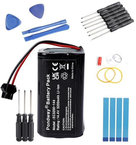 Fuworance - Batería de repuesto de 3200 mAh, 14,4 V, compatible con Ecovacs Deebot 600/605/N79/N79S/DN622 para Bagotte BG600 BG600 Max BG700 para LEFANT M201/M520/T700 robot aspirador de iones de