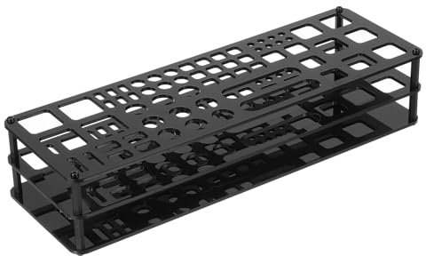 sourcing map Screwdriver Storage Rack 63 Hole PS and PP Plastics Screwdriver Organizers for Hex Cross Screw Driver RC Tools Kit Organizers