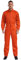 dPois Herren Arbeitsoverall Baumwolle Einteiler Jumpsuit Ganzkörperanzug Arbeitsanzug mit Taschen Erwachsehe Arbeitskleidung für BAU Werkstatt Orange L