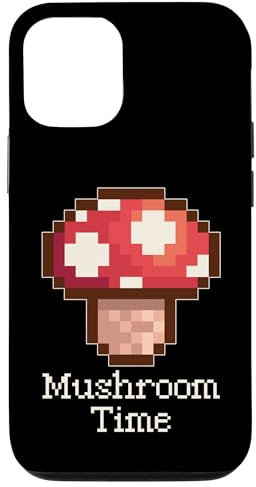 Hülle für iPhone 15 Pro Cute Pixel Art Mushroom Gamer 8-Bit Arcade Gaming Inspired