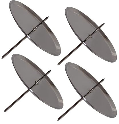 Adventskranz Kerzenhalter, 7,5 cm / 10 cm, Adventskerzenhalter mit Dorn Silber (10 cm)