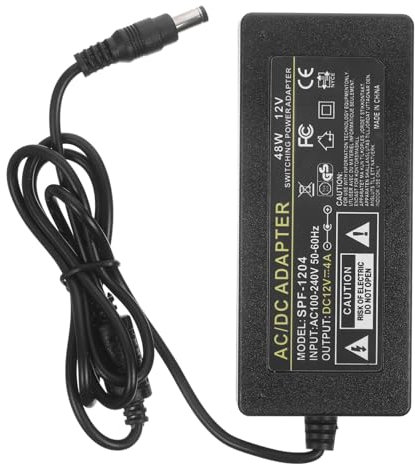 Uonlytech 4a Dc Netzteil Für CCTV Tv-Monitor Schwarz Hergestellt Aus Langlebigem Material Ersatz Für Alte Oder Defekte Netzteile Mit Led-anzeige Für Einfache Bedienung