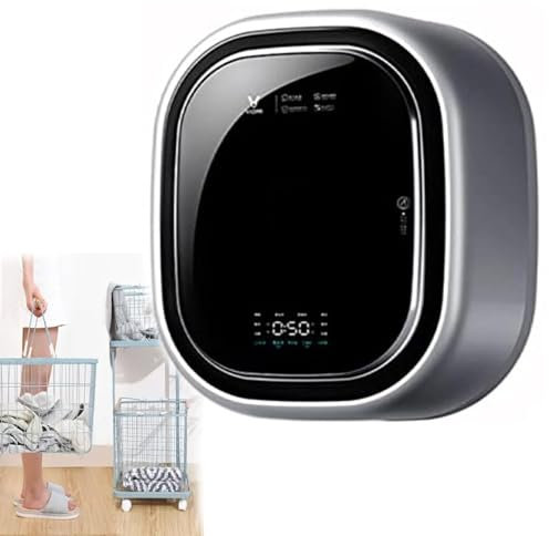 Machine à laver murale 3 kg, mini machine à laver automatique, machine à laver et essoreuse entièrement automatique, lavage à haute température et à faible bruit, pour chaussettes