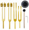 NEWFUN Stimmgabel,Stimmgabel Neurologie,Stimmgabel 440 Hz,Set von 4 Stimmgabeln (128HZ, 136.1HZ, 256HZ, 384 Hz) für Klangtherapie Gewichtete Stimmgabel Geeignet für Meditation
