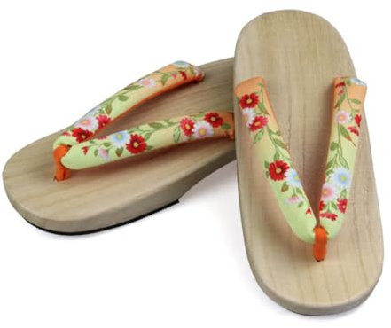 VENYAA Flip flop Wooden clogs Women's Slippers,Japanese Raditional Wooden Clogs Shoes Low Heel Sandals,Comfortable Non-slip Flat Shoes,Leisure Beach Slippers(Size:23CM,Color:Tree+C)