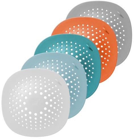 5 Pièce Attrape Cheveux Douche Bouchon Evier Cuisine Grilles pour Bonde de Baignoire Bouchon Lavabo Salle de Bain Filtre Douche Filtre Evier pour Salle de Bain Baignoire éVier Cuisine