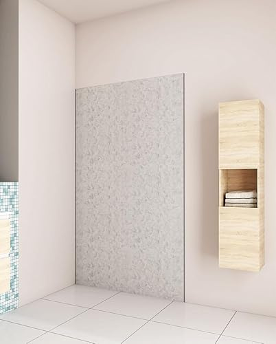 Acezanble Duschrückwand Duschrückwände Wandverkleidung Premium Aluverbundplatte 3mm Alu-Verbundplatte,Zementgrau,210cm