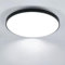 Comely Lampada da soffitto LED rotonda, IP44 impermeabile, 24W 6500K bianco freddo, Nero, CRI 80, plafoniera LED piatta per bagno, cucina, balcone, corridoio, camera da letto,27 * 4cm