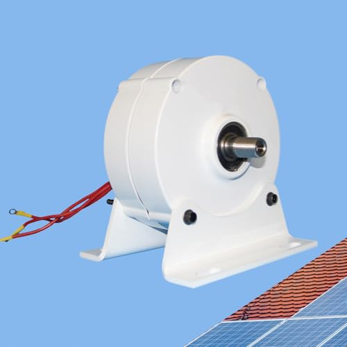 12V 24V 48V 600W 3-Phasen Windgenerator | Permanenter Magnetgenerator | Brushless Generator Turbine für Windkraftanlagen | 650RPM | DIY Stromerzeuger (with base, 24)