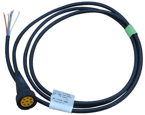 Aspöck - Open End - Kabel 2m - 8polig - Bajonett Anschluss - Gelb