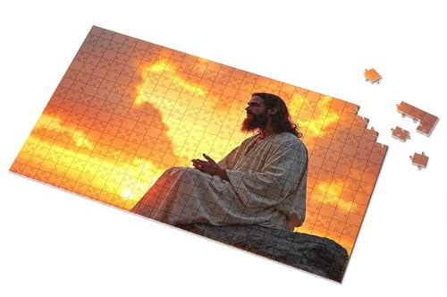 Puzzles, 500 Teile, für Erwachsene, Jesus im Sonnenuntergang, Spiegelbild, Eurographics Puzzle, 1000 Teile, Ostergeschenke (300 Stück)
