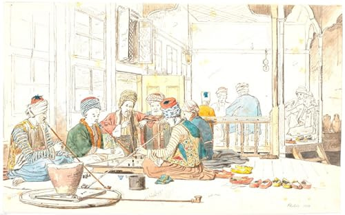 IPLUPJDY Kunstdruck Leinwand Bilder Moderne Druck Leinwand Malerei Türken spielen Brettspiele in einem Café in Chalkis von Maritinus Rørbye Leinwanddruck Malerei für Wanddekoration 60x90cm