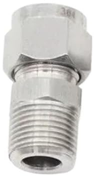 1pc 304 Stainless Steel Double Ferrule Compression Connector - 3-18mm Tube to 1/8-3/4inch Male BSP Pipe Fitting(1/2inchx1/2inch)