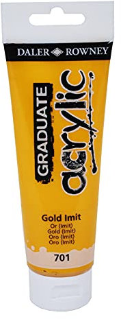 Daler-Rowney Graduate Acrylic Paint, Plastic Tube, 4oz - 120 ml, Gold Imitation