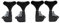 Musiclily Basic 2R2L Geschlossene Bass Mechaniken Tuners Tuning Pegs Machine Heads Set für Ibanez Style E-Bass, Schwarz