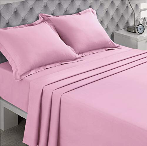 VISION - Bettlaken, 270 x 300 cm, Farbe: Rosa, 100% Baumwolle, 57 Fäden/cm²