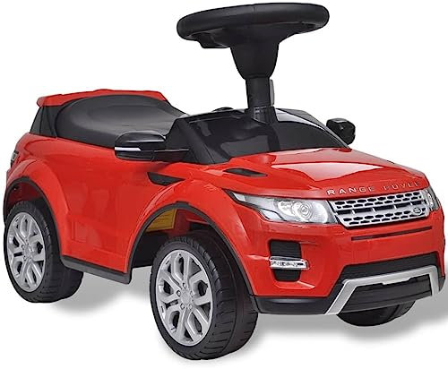 vidaXL Kinder Rutschauto mit Musik Rot Rutscher Kinderauto Fahrzeug Bobbycar
