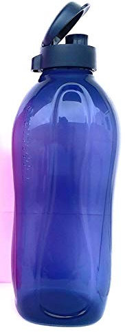 TUPPERWARE To Go Eco 2 L blau + Halter Trinkflasche Clippverschluss Ökoflasche
