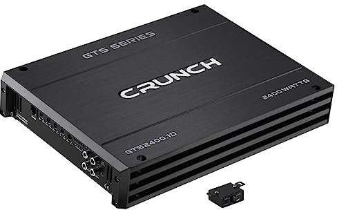 Crunch GTS2400.1D 1-Kanal Digital Endstufe 2400W Lautstärke-/Bass-/Höhen-Regelung Passend für (Au