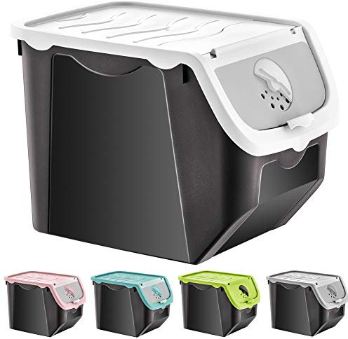 orion group - Aufbewahrungsbox mit deckel - Aufbewahrungsbehälter lebensmittel - Küchen Frischhaltedosen - Aufbewahrungsbox - Behälter vorratsdosen - plastikkisten - küchenorganisation 12 L (Weiß)