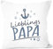 MoonWorks® Kissenbezug Kissen-Hülle Lieblings Freund/Bruder/Papa/Mensch mit Anker Geschenkideen Lieblingsperson Papa weiß Unisize