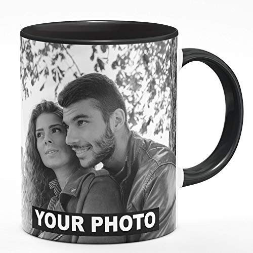 Tazza Personalizzata con Foto & Testo, la Tua Foto su Tutta la Superficie Tazza Personalizzata Ceramica Tazza in Bianco e Nero [117]