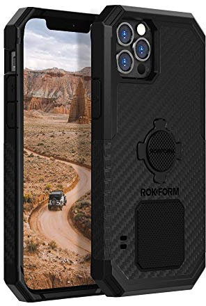Rokform - iPhone 12 Pro Max Case, Rugged Series, Magnetic Protective Apple Gear, iPhone Cover with RokLock Twist Lock, Dual Magnet, Drop Tested Armor (Black)
