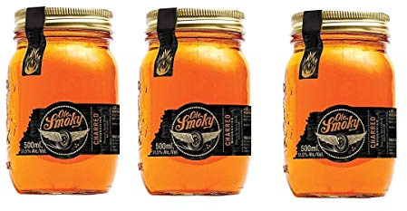 3 Gläser Ole Smoky Charred Moonshine Charred Whisky (3 x 0.5l) 51,5% Vol.