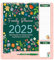 Kalender 2021, Familienplaner, Jahresplaner, Geschenk, Blumen- und Blatt-Design, Gelb