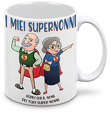 Taza de regalo con nombre personalizable para el día de los abuelos 2021