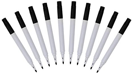 10 rotuladores borrables para pizarra blanca sin polvo, borrable en húmedo, rotuladores de tiza de cristal para ventanas de vidrio, tablero blanco, rotulador a base de agua, 10 rotuladores