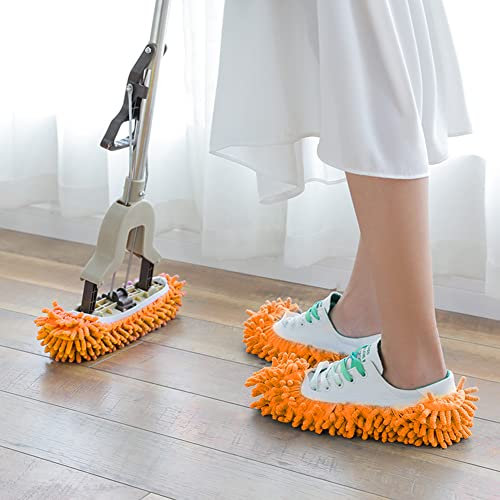 Mop zapatos, mopa el suelo, pantuflas para el polvo, chenilla, enlucido, pantuflas para la limpieza del suelo, fregona, zapatillas para mujer, hombre y niños, microfibra