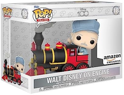 Funko Pop! Trains: Disney 100 - Walt Disney On Engine - Amazon-Exklusiv - Vinyl-Sammelfigur - Geschenkidee - Offizielle Handelswaren - Spielzeug Für Kinder und Erwachsene - Modellfigur Für Sammler