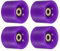 PATIKIL 4 Stück 60mm Longboard Rollen mit Lager ABEC-11 Skateboard Rad Straße Rollen für Skateboards Cruiser Räder Ersatz 80A Lila Goldton