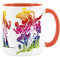 Purely Home Rugby Themed Abstract Paint Effect - Orange Mug Coffee/Tea Gift for Sports Lovers