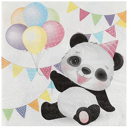 Panda Party Party 20 Servietten Pandabär