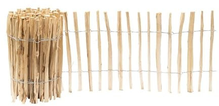 Garmix Staketenzaun Holzzaun Holzlamellen Gartenzaun 5m (60cm 4-5cm)