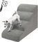 LIANTRAL Escaleras para Perros y Gatos - Rampa de 4 Escalones Antideslizantes para Cama y Sofá Alto - Escalones Con Espuma de Alta Densidad para Mascotas Pequeñas