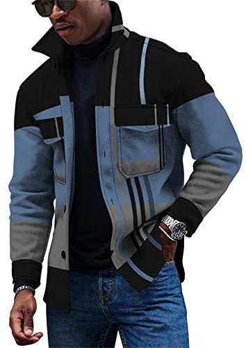 KONG JIMFAN Herren Übergangsjacke Herren Jacken Übergang Hemd Jacke Ünne Jacke Herren Anzug Herren Yellowjackets Winter Jacket Men Herren Jacke Frühling Hemd Weiß Regenjacke Fahrrad(Light Brown,M)