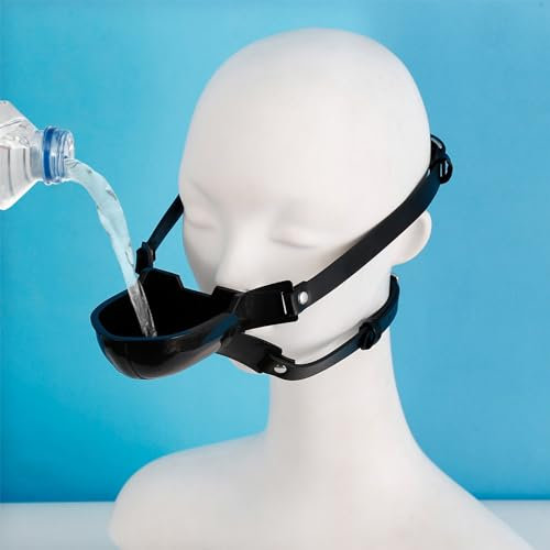 Seckoe Mundknebel SM Sexspielzeug Extreme Paare Knebel Mund Frau Mundspreizer Gay Sexspielzeug Mann Piss Trichter Saufen mit Offenem Mund Mundspreizer für Sex Gag Ball Sex Urinal Bondage (Schwarz)