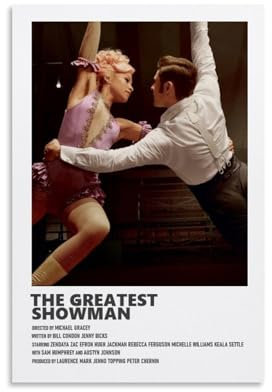 EVMILA Poster The Greatest Showman, dekoratives Gemälde, Leinwand, Wandposter und Kunstdruck, moderne Familienschlafzimmer-Dekoration, Poster, 30 x 45 cm