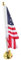KOMBIUDA 1 Satz Autoparade-Flagge Saugnapf-Stangenhalterung Autofensterfahne Flaggen amerikanische Flagge Fahnenmasthalter mit Saugnapf Autofahnen magnetisch großer Sauger rote Flagge Base