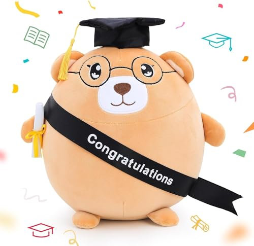seOSTO Graduation Bear 12 Inch/30cm Graduation Gifts for Her for Him Graduation Teddy Presents, Cute Plush Bear with Scroll and Hat
