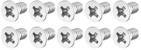 METALLIXITY Vite a Testa Piana (1/4-20x1/2) 75pz, Filettatura Fine Phillips in Acciaio Inossidabile 304 - per Pannelli in Legno, Argento