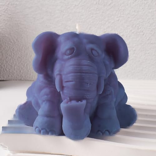 ESEDAGE Elefanten-Seifenform, Tier-Seifenform, sitzender Elefant, Seife, Gießform, Seifenherstellung, Silikonform für Kerzen, Heimdekoration, 3D-Tierform, Kerzenherstellung
