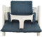 Kadem® Sitzkissen 100% Bio Baumwolle | Classic Kissen Sitzbezug Hochstuhlauflage | 2-teilig passend für Stokke Tripp Trapp Kinderhochstuhl | maschinenwaschbar einfache schnelle Befestigung | blau