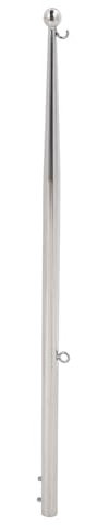 24 Zoll Flaggenmast für Boote, 316 Edelstahl Flaggenmast, Schienenmontage, Marine Flaggenmast, Fahnenmast Hardware für Marine, Boot, Yacht, Gewerblich oder Privat (Kleiner